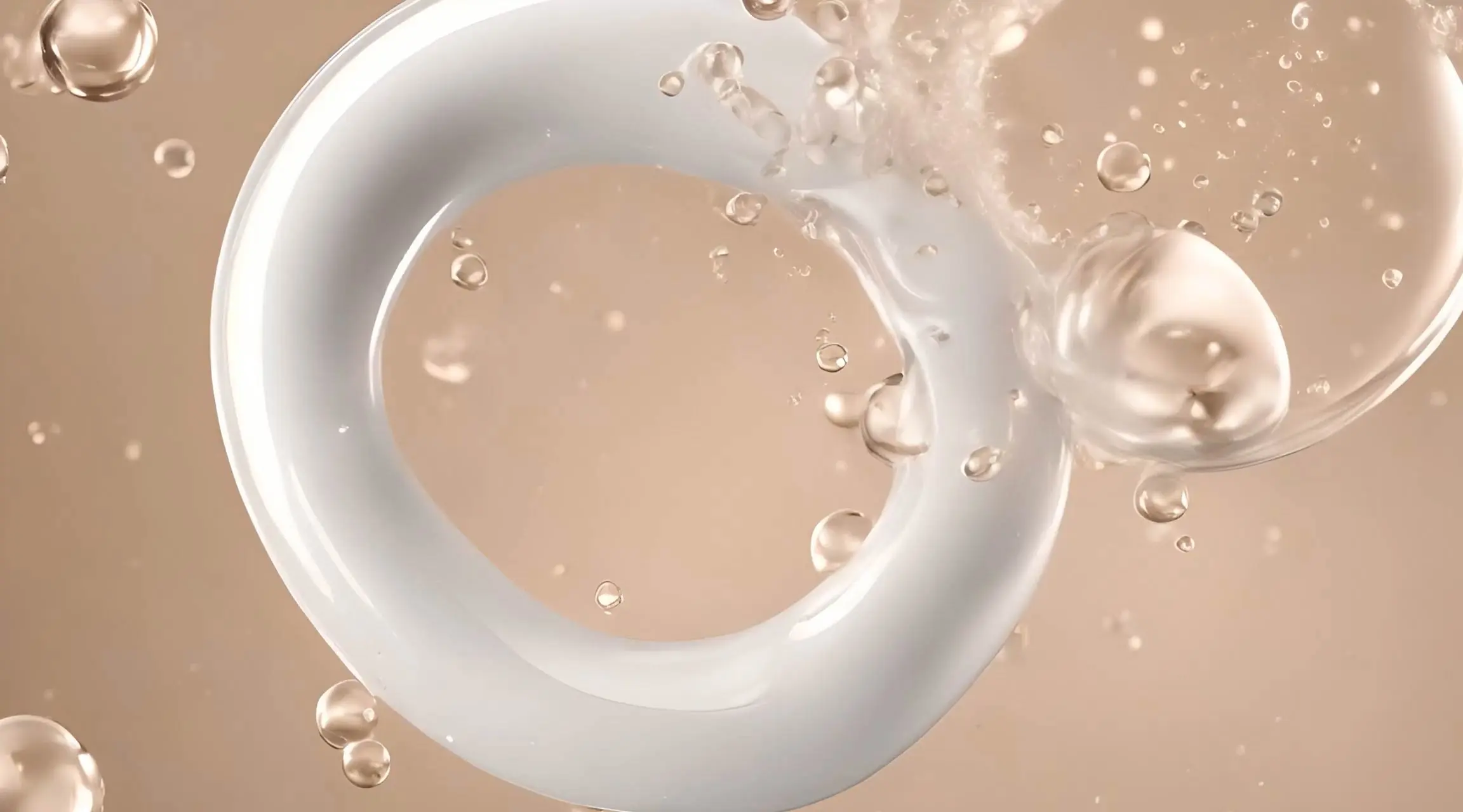 White Liquid Swirl and Splash Animation